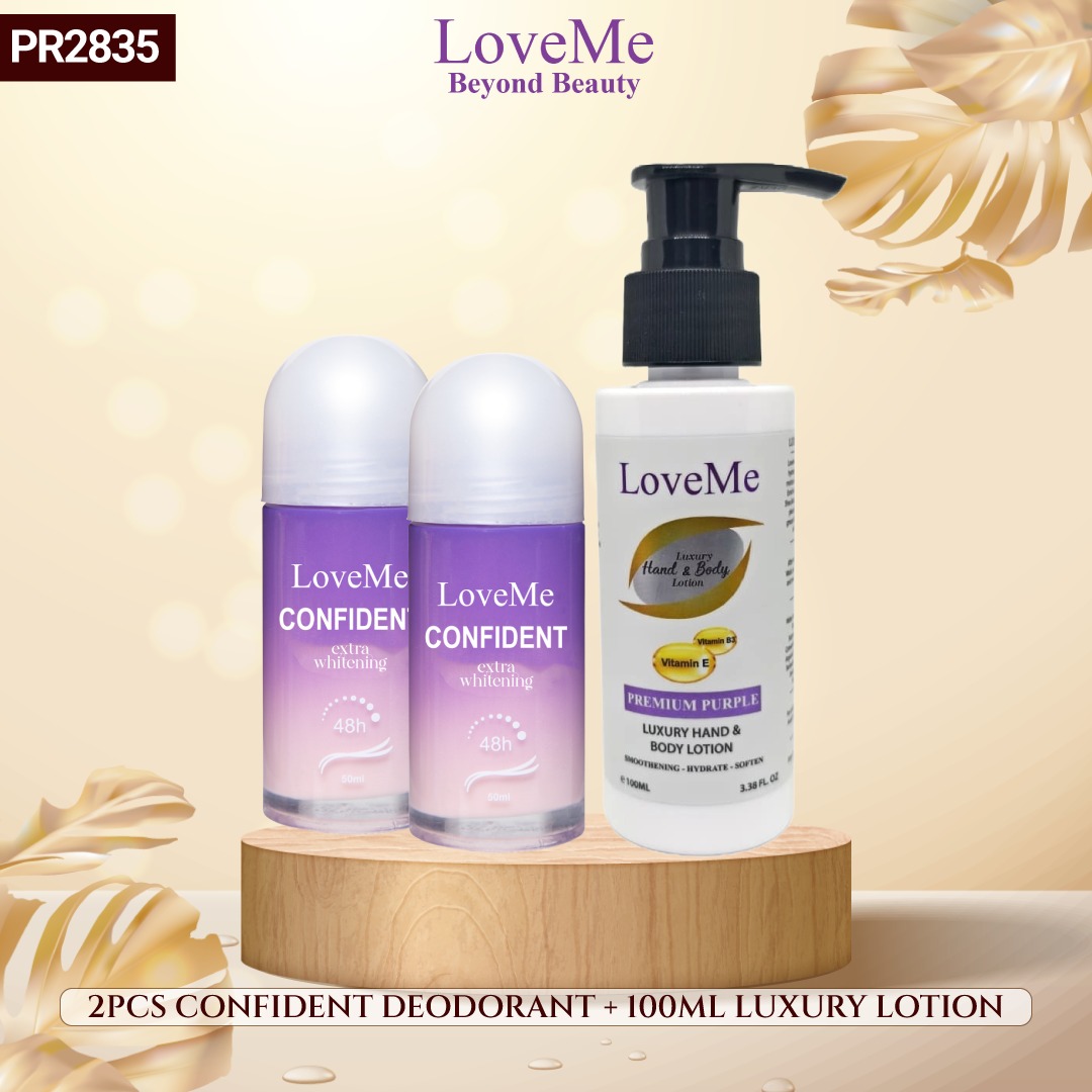 COMBO (2)-2PCS MISS CONFIDENT+100ML HAND&BODY LOTION